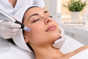 Microneedling for acne scars treatment