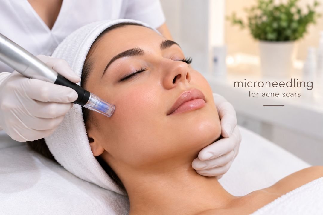 Microneedling for acne scars treatment